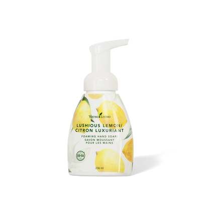 Lushious Lemon foaming hand soap pump bottle, 236 ml