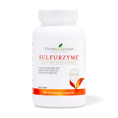 Sulfurzyme dietary supplement bottle, 180 vegetarian capsules
