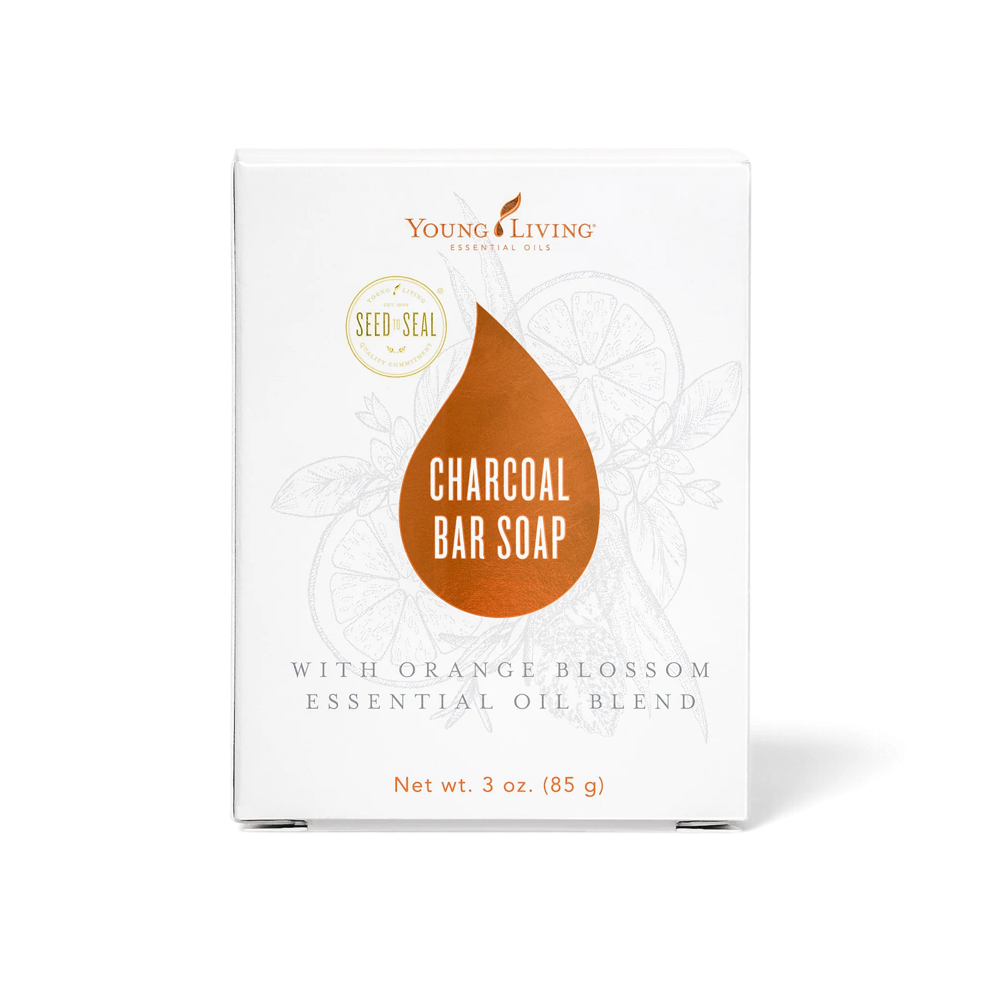 Orange Blossom Charcoal Bar Soap, 85 g